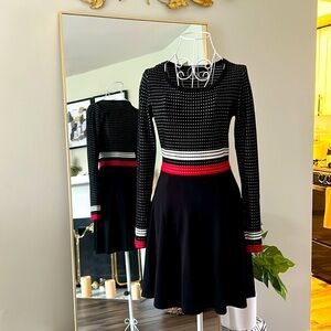 BCX Black and White Striped Top